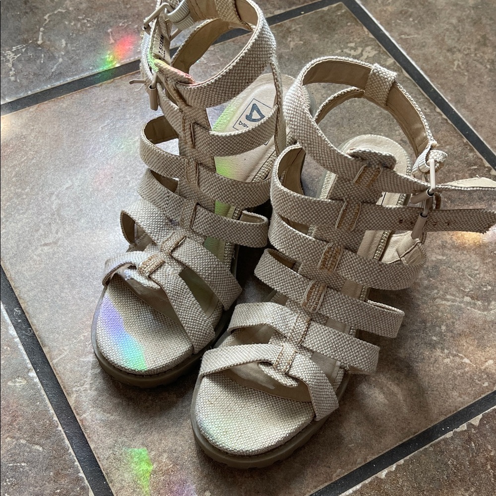 Dirty Laundry Tan Gladiator Sandals